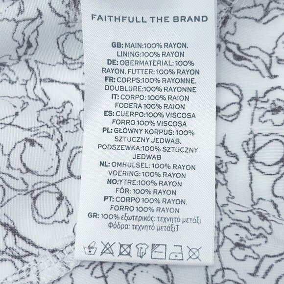 Faithfull the Brand Aurelia Mini Dress Micro Calla Umber XS US 2 NWT - Picture 9 of 15